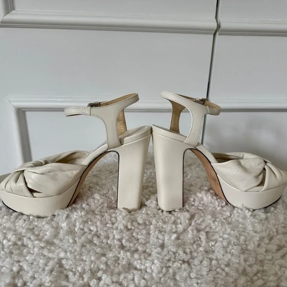 Jimmy Choo Heloise Platform Sandals – Size 37 – Worn Once – PERFECT Bridal Shoe - Picture 6 of 13